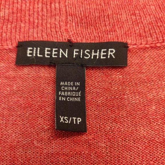 Eileen Fisher Women's Cardigan Sweater Open Front Drapey Size XS Red. - Picture 3 of 5